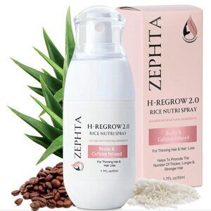 H-Regrow Hair Growth Spray – With Rice Water, Biotin, Aloe Vera, Caffeine, and G